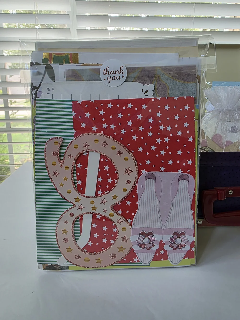 Crafting Box Filled with Mystery Scrap Paper And Ephemera